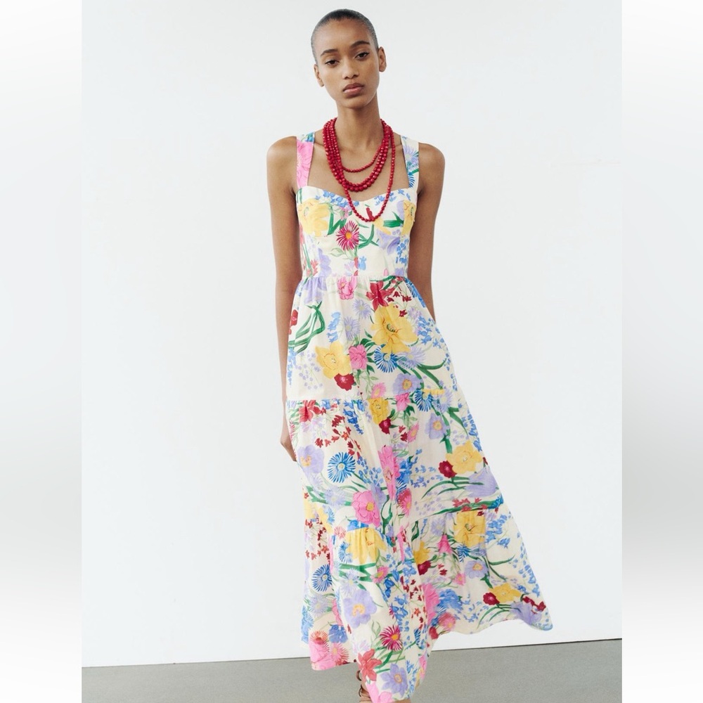 Zara FLORAL PRINT MAXI DRESS S/S 2024 SPAIN